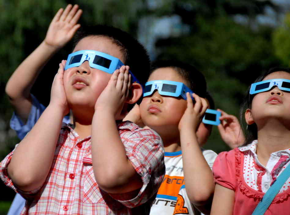 We don't look directly at the Sun -- even during a total eclipse -- without special equipment.